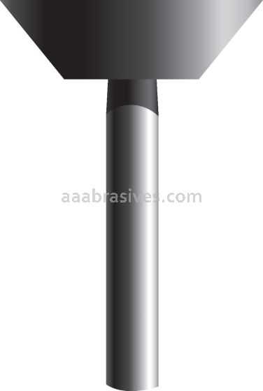 B-103, 5/8x3/16x1/8"sk, Mounted Point, Vitrified, PA/O