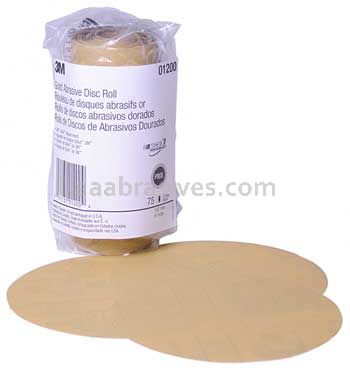 3M™ 7000119738 6” P800 Grit A Grit 216U Stikit™ Gold Paper Disc