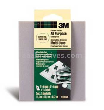 3M™ 7000126141 General Purpose Sanding Pad Contour Surface 4-1/2x5-1/2x3/16 Super Fine