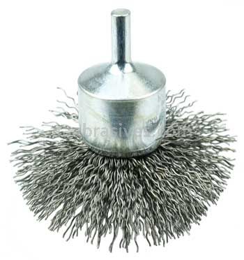 Weiler 10073 3" Circular Flared Crimped Wire End Brush .020" Steel Fill