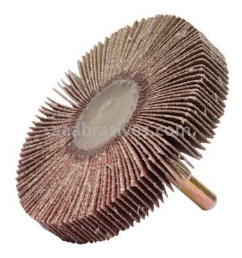 Weiler 52025 3" x 1/2" Tiger Coated Abrasive Flap Wheel 1/4" Stem 80 AO