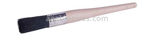 Weiler 40057 - #12 1-3/16" Oval Sash Brush, Black China Bristle, 3" B.L., Plain Foam Handle - 012382400576