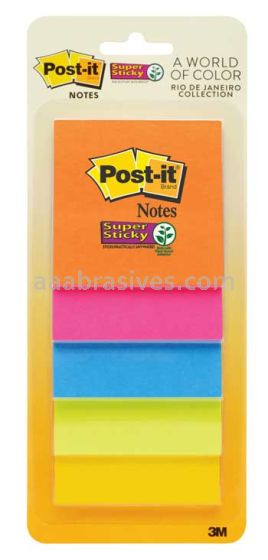 Post-it™ Notes 3321-5SSAU 3 in x 3 in Rio de Janeiro Collection 3M 7100089138