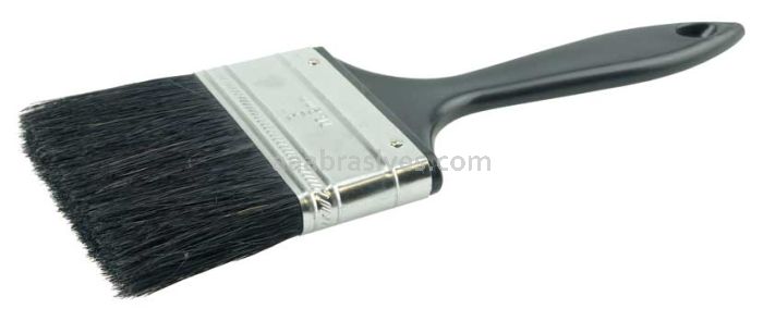 Weiler 40103 3" Industrial Varnish Brush Black China Bristle 2-1/4" Trim Length Blue Plastic Sash