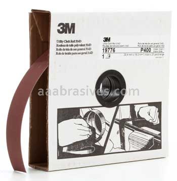 3M™ 7000118498 1 x 20 yds P400 Grit J-weight 314D Utility Cloth Roll