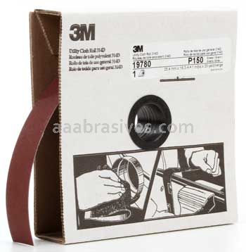 3M™ 7000118502 1 x 20 yds P150 Grit J-weight 314D Utility Cloth Roll