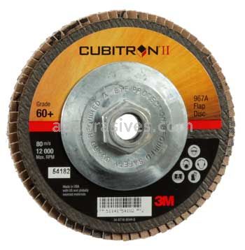 3M™ 7100049201 5 x 5/8-11 60+ Grit 967A T27 Cubitron™ II Flap Disc