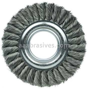 Weiler 09160 6" Standard Twist Knot Wire Wheel .0118" Steel Fill 2" Arbor Hole