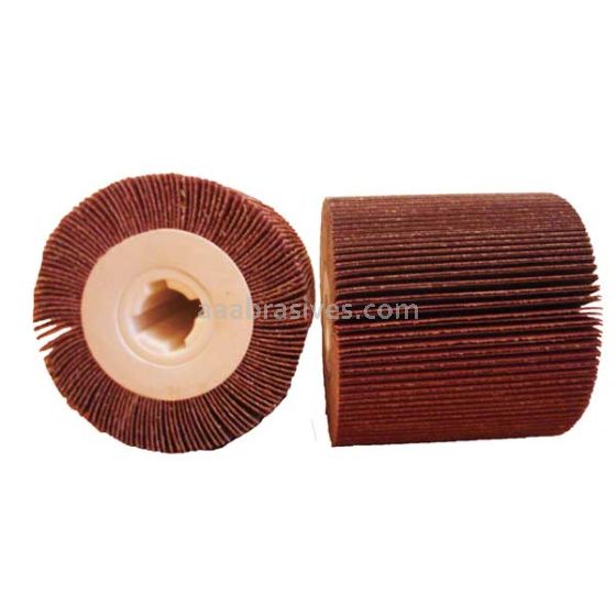 4x4x3/4 Quad Keyway, 120 A/O, Abrasive Flap Roll