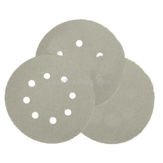 5" Hook and Loop Sanding Disc 220 Grit S/C White Stearated No Hole