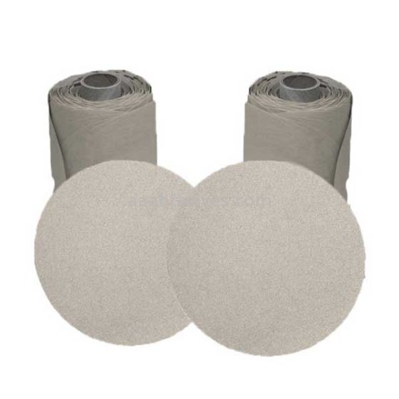 6" PSA Sanding Disc Roll 100 Grit No Hole White S/C noload