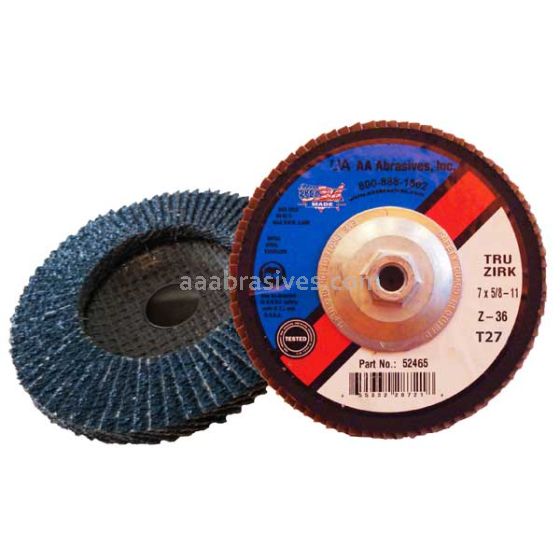 7x5/8-11 #80 Zirc T-27 Flat Abrasive Flap Disc Big Max