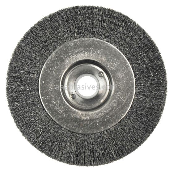 Weiler 00105 - 4" .006, 5/8"-1/2" AH Narrow Crimped Wire Wheel - 012382001056