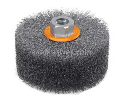 Walter 13M454 4-1/2 x 2 x 5/8-11 0.01 Steel Linear Crimped Brush