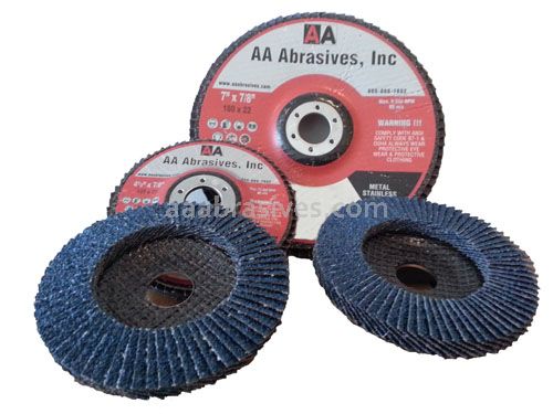 4" Abrasive Flap Disc Standard, T-27Flat, Phenolic Backing, 24Z, 5/8" A.H.