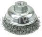 Weiler 13178 3-1/2" Crimped Wire Cup Brush .014" Steel Fill 3/8"-24 UNF Nut