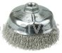 Weiler 14256 5" Crimped Wire Cup Brush .020" Stainless Steel Fill 5/8"-11 UNC Nut