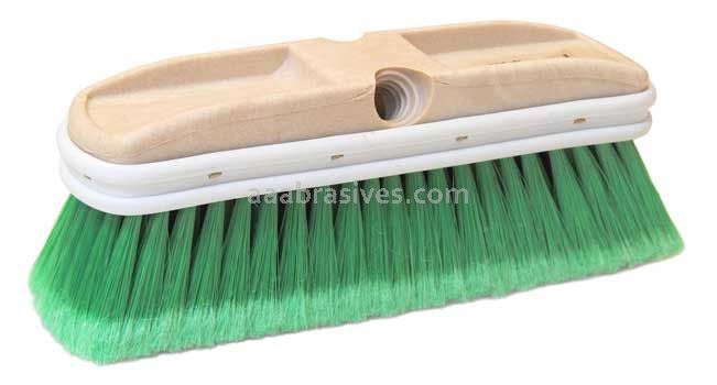 Weiler 73146 9-1/2" Truck Wash Brush Flagged Green Polystyrene Fill