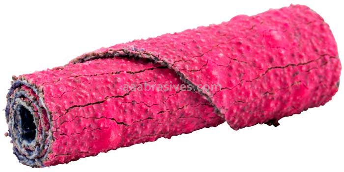 Norton 69957339768 3/8 x 1-1/2 x 1/8 60 Grit Ceramic Alumina Pink R928 Straight Cartridge Roll