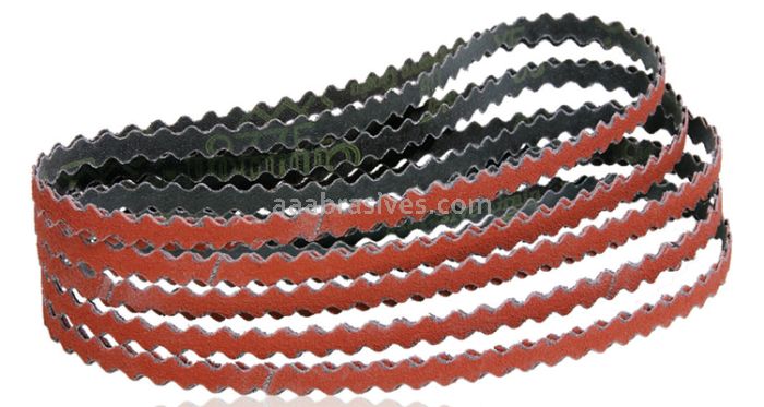 Dynabrade 1/2" x 18" 80 Grit Ceramic DynaCut Scalloped Edge Belt