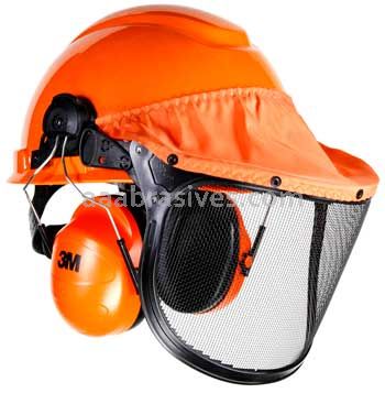 3M™ 7010384833 H-706PFK LumberJack™ Hard Hat System Pinlock Suspension MeshVisor Ear Muffs