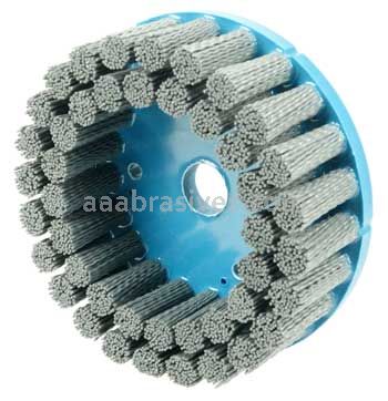 Weiler 85850 6" Nylox Disc Brush Crimped Filament .035/180 SC Fill 7/8" Arbor Hole