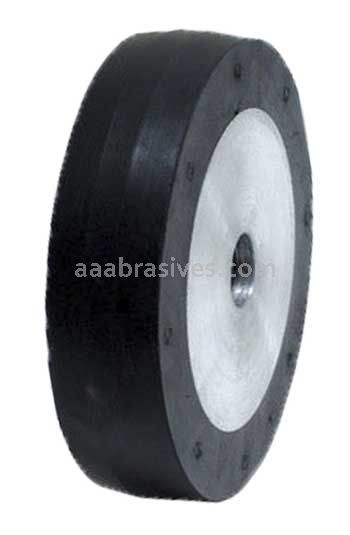 Dynabrade 11619 - Contact Wheel, 4" Dia. x 1" W x 5/8" I.D., Crown Face, 40 Duro Rubber