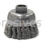 2-3/4" Single Row Wire Cup Brush, .020, 1/2"-13 A.H., Retail Pack (SRA-2)