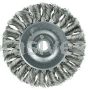 Weiler 08274 3" Standard Twist Knot Wire Wheel .020" Stainless Steel Fill 1/2"-3/8" Arbor Hole