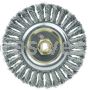 Weiler 79804 Dually 6" Filler Pass Weld Cleaning Brush .023" Steel Wire Fill 5/8"-11 UNC Double-Hex Nut