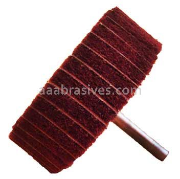 1x1x1/4 A/O 120/Medium Interleaf Finishing Flap Wheel on 1/4" sk