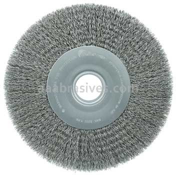 Weiler 03240 12" Wide Face Crimped Wire Wheel .020" Steel Fill 2" Arbor Hole