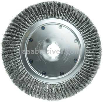 Weiler 09980 15" High Density Standard Twist Knot Wire Wheel .014" Steel Fill 2" Arbor Hole