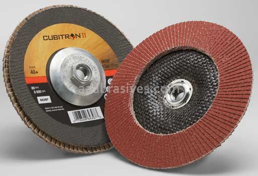 3M&trade; 7100104905 7 x 5/8-11 40+ Grit 969F T29 Cubitron&trade; II Flap Disc
