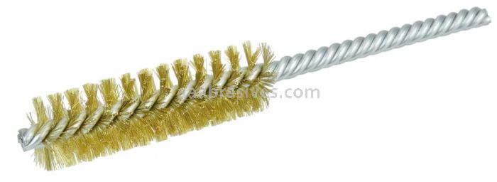 Weiler 21179 3/4" Power Tube Brush .006" Brass Wire Fill 2-1/2" Brush Length