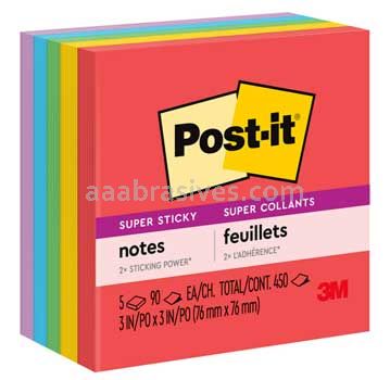 Post-it™ Super Sticky Notes 654-5SSAN 3 in x 3 in Marrakesh Collection 3M 7100050239