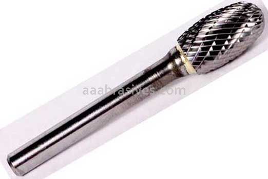 SE-5 1/2x7/8x1/4"sk Oval Double Cut Titanium Coated Carbide Burr