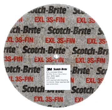3M™ Scotch-Brite™ 7100031086 3 x 1/4 x 1/4 3S Fine SPR 20887A EXL Unitized Wheel