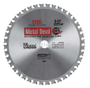 Morse Metal Devil NXT® Steel 6-1/2" 40 Teeth Circular Saw Blades CL