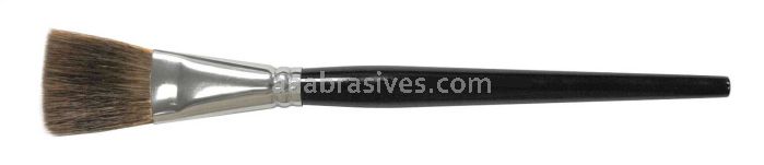 Weiler 41019 1/2" Flat Marking Brush Ox Hair 1" Trim Length Round Handle
