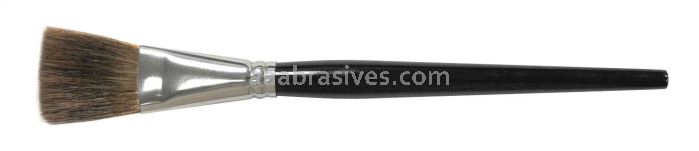 Weiler 41021 1" Flat Marking Brush Ox Hair 1-3/8" Trim Length Round Handle