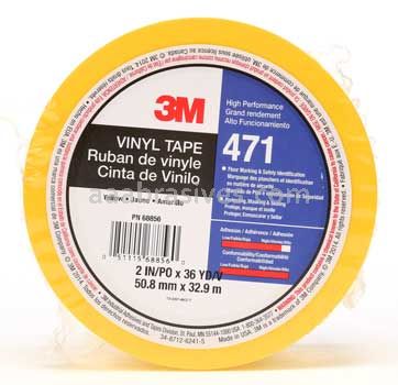 3M™ 7100044478 Vinyl Tape 471 Yellow 2" x 36 yards