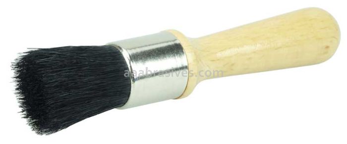 Weiler 40080 1" Stencil Brush China Bristle 1-3/8" Trim Length Lacquered Wood Handle