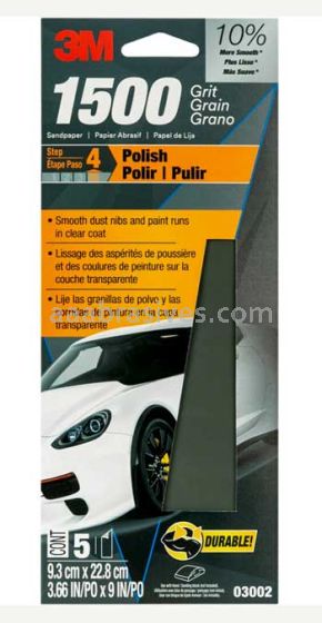 3M™ 7100100324 3-2/3 x 9 1500 Grit Wetordry™ Sandpaper 03002