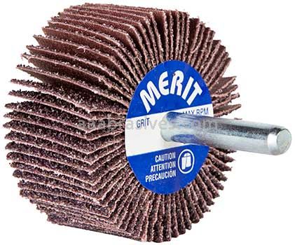 3 x 1 x 1/4 40 Grit Merit Metal Alo Small Diameter Flap Wheel
