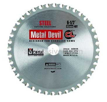Morse Metal Devil NXT® Steel 6-1/2" 40 Teeth Circular Saw Blades CL