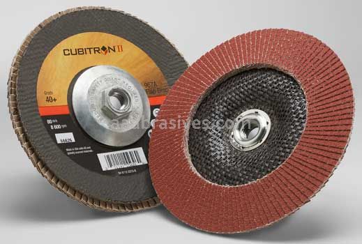 3M™ 7010363298 7 x 5/8-11 40+ Grit 967A T29 Cubitron™ II Flap Disc