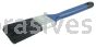 Weiler 40115 2" Flat Sash Brush Black China Bristle 3" Trim Length Blue Lacquered Handle
