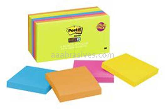 Post-it™ Super Sticky Notes 654-1260-SSAU 3 in x 3 in Rio de Janeiro Collection 3M 7100171570
