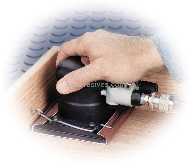Dynabrade 57920 - 4" W x 4-5/16" L Dynabug Model T Orbital Sander, Non-Vacuum with Clips